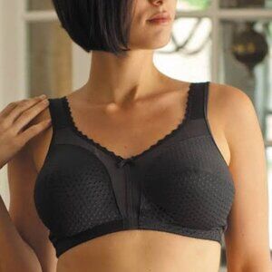 New Carnival Full Figure Wireless Cotton Lined Soft Cup Bra - Black 660
